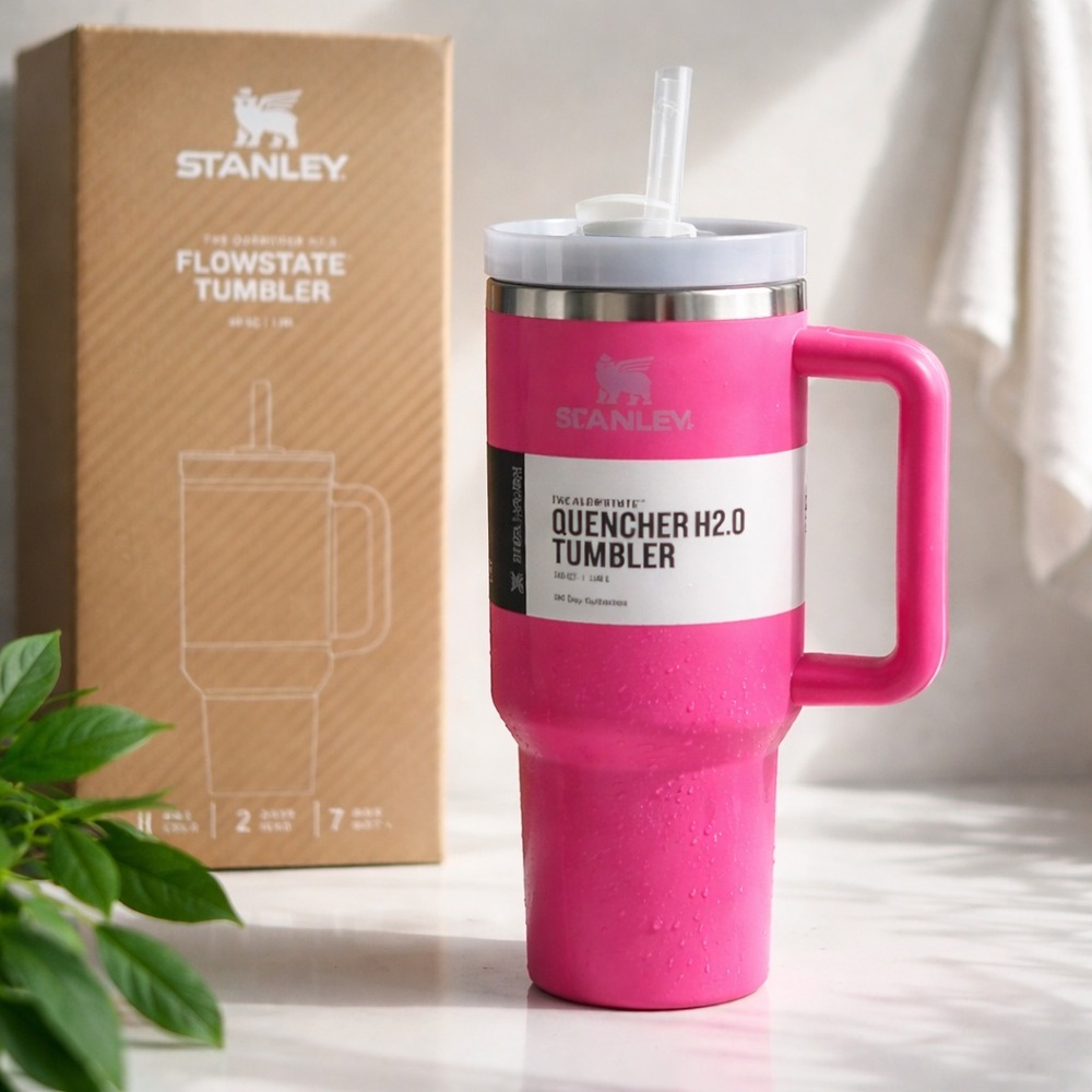 Stanley Pink Quencher H2.0 Tumbler with Handle and Straw Lid - Picture 1 of 1
